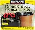 Kirkland Signature Drawstring Bags (Pack of 90/ 30 X 33) 90 Count