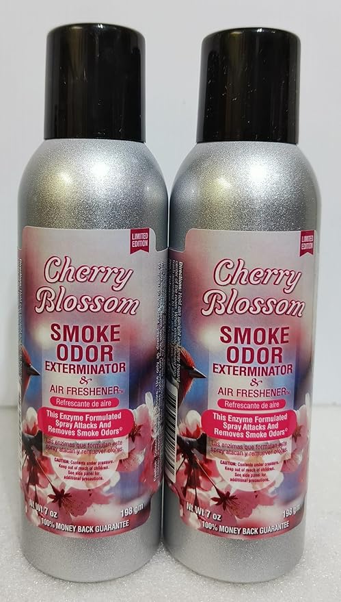 Smoke Odor Exterminator 198 gm/ 7 oz Large Spray Cherry Blossom 7oz Can 2 Pack. Assorted