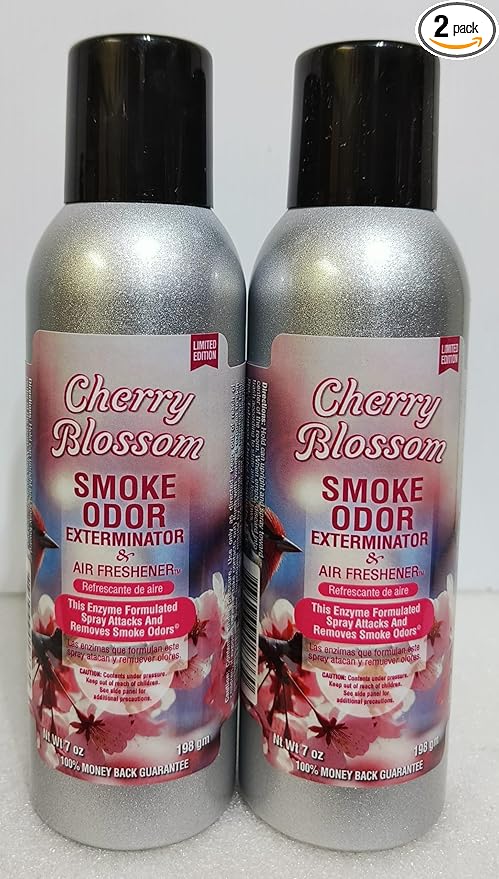 Smoke Odor Exterminator 198 gm/ 7 oz Large Spray Cherry Blossom 7oz Can 2 Pack. Assorted