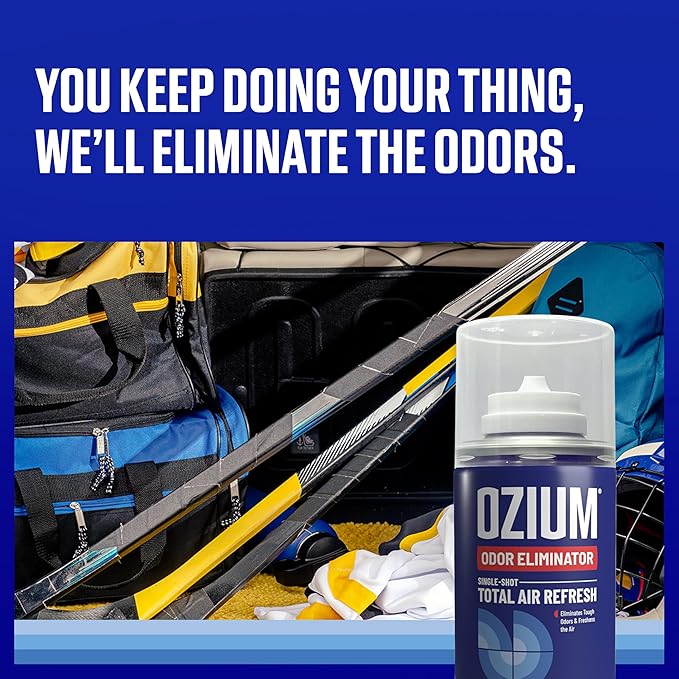 OZIUM® Air Freshener Odor Eliminator 2oz Single Shot Total Air Refresh &amp Car Air Freshener – Original – 4 Pack
