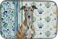 Caroline's Treasures Brindle Greyhound Coastal Sea Glass Dish Drying Mat Absorbent Dish Drying Mat Pad for Kitchen Counter Dish Drainer Mat for Countertop 14 x 21 Multicolor