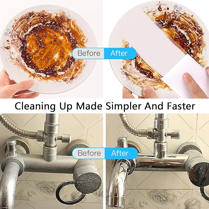 100 Pack Magic Sponges Eraser for Cleaning Premium Reusable Melamine Sponge Scrubber Foam Cleaning Pads for Kitchen Dishes Bathtub Baseboard Shoes Cleaner Not Easily Rip