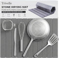 Quick Drying Large Stone Drying Mat for Kitchen Counter Collapsible Dish Drying Rack Diatomaceous Earth Dish Drying Mat Durable Drying Stone Practical Dish Drying Mats