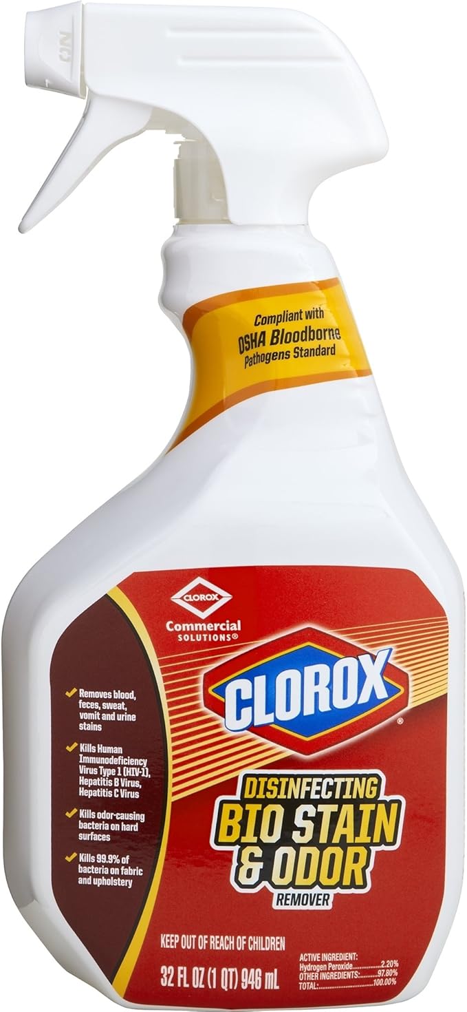 Disinfecting Stain and Odor Remover Trigger Spray Bottle Lemon Floral Translucent 9 PK