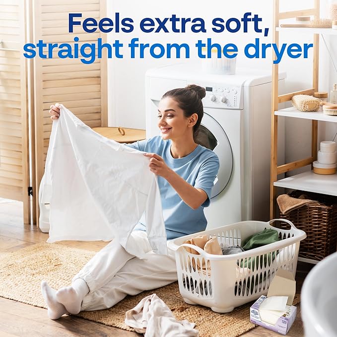 Earth Breeze Fabric Softener Dryer Sheets – Lavender Hypoallergenic No Harsh Chemicals Safe Ingredients – Soft Clothes – Static Cling &amp Wrinkle Reducer – Gentle Fabric Care – Made in USA (2 Pac