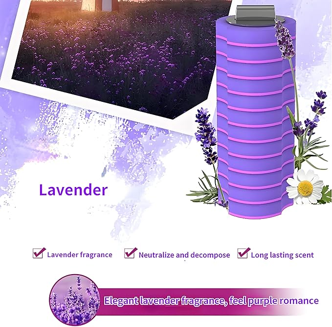 56 Count Toilet Bowl Wand Refills KIRIKIT Wall-Mounted Disposable Toilet Cleaner Brush Heads for Bathroom Toilet Scrubber Cleaning Accessories Lavender Lemon Ocean