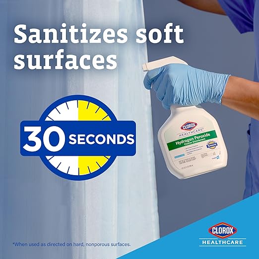 Clorox Healthcare Hydrogen Peroxide Cleaner Disinfectant Refill Bleach Free 128 Fluid Ounces Pack of 4 (Package May Vary)