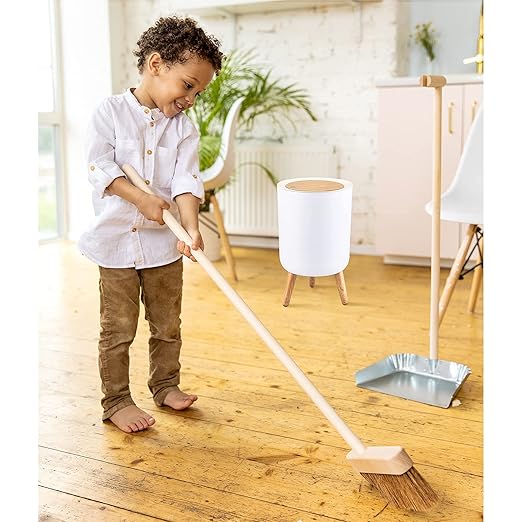 Trash can7Liter/1.8 Gallon Garbage can with Press top LidNordic Modern Waste BasketPlastic Trash bin Suitable for Kitchen Bathroom Bedroom Living Room Office OutdoorDog Proof Trash can……