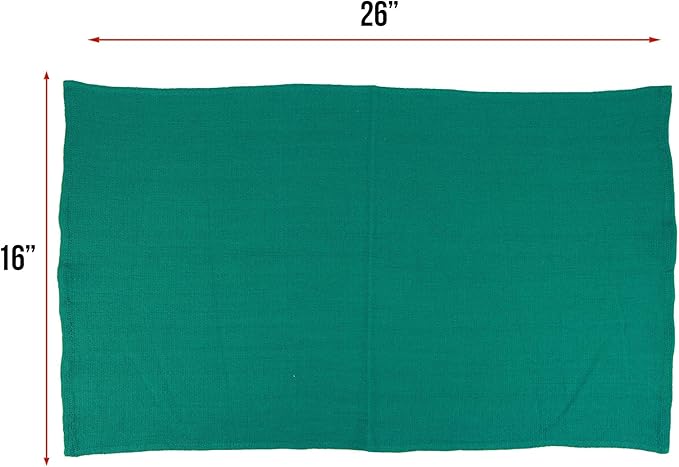Arkwright Microfiber Huck Towels Pack of 12 Lint Free Surgical Cleaning Cloths for Glass Windows Auto Detailing and Professional Use 16 x 26 in Hunter Green