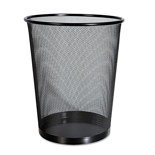 Mesh Wastebasket 18 qt Steel Mesh Black