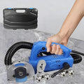 1200W Household Electric Tile Gaps Crevice Cleaning Machine Slotting Tool with 9000 RPM Tile Grout Cleaner with Saw Blade and Self-Cleaning Design Adjustable Depth