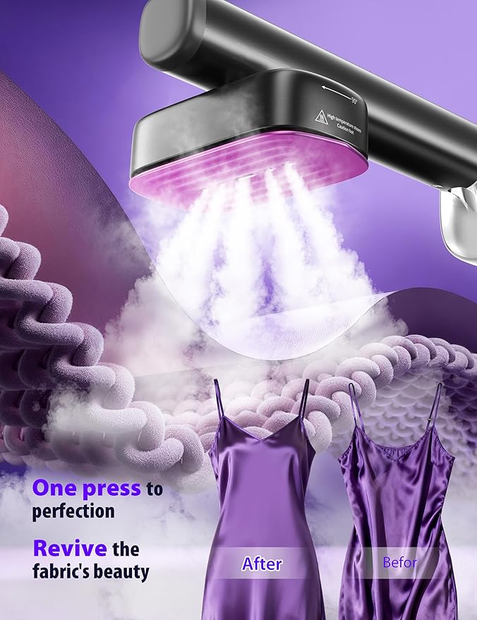 Sundu Steamer for Clothes15s Fast Heat-up Handheld Garment Steamer35mins Runtime &amp 180ml Large Tank25g/min SteamCeramic PanelStands on DeskWrinkle Remover for Travel Home Office(Gray Gold)