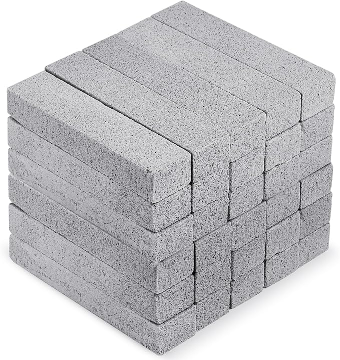 90 Pack Pumice Stones Bulk for Cleaning - Grey Pumice Scouring Pad Pumice Stick Cleaner for Removing Toilet Bowl Ring Bath Household Kitchen Pool 5.9 x 1.4 x 0.9 Inch
