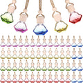 60 Pcs 8ml Hanging Car Air Freshener Diffuser Empty Clear Glass Essential Diffuser Oil Aromatherapy Fragrance Perfume Bottle with Wooden Cap for Car Home Office