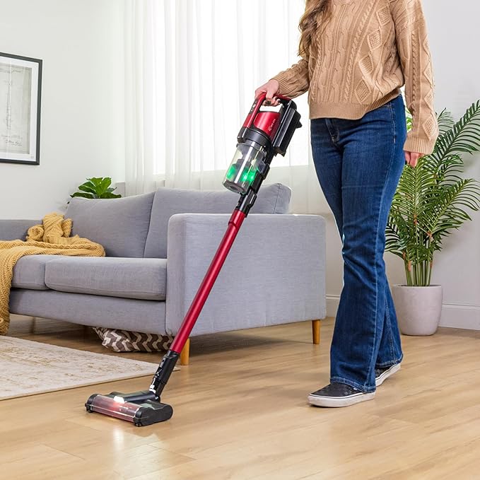 Bundle of IRIS USA Hydro-Clean 1000mL Chemical-Free Spot Cleaner for Carpet Upholstery Sofa Mattress + IRIS USA Cordless Vacuum Cleaner 50-Min Runtime 230W for Carpet Hard Floor Tile