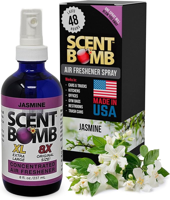 Scent Bomb Air Freshener Spray Long-Lasting Odor Eliminator for Home &amp Car Effective Deodorizer Spray for Kitchen Bathroom Fresh Room Spray &amp Smell Neutralizer Jasmine