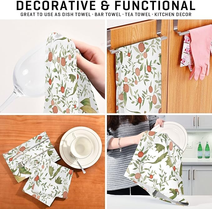 Kitchen Dish Towels Set of 6 Medieval Dragons Ultra Soft Absorbent Kitchen Towels Tea Towels Hand Towels Quick Drying Reusable Cleaning Cloths 18 x 28 inch
