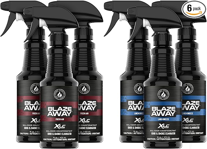 Blaze Away Commercial Air Freshener &amp Odor Eliminator for Strong Odor - Industrial-Grade Room Spray &amp Room Deodorizer for Home Car Smoke &amp Pet Odors - Long-Lasting Odor Absorber Room Fr