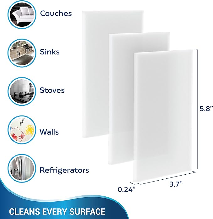 SCRUBIT Eraser Sheets – 72 Pack Disposable Magic Cleaning sponges - All Purpose Household Cleaner Pads for Kitchen Couch and Bathroom