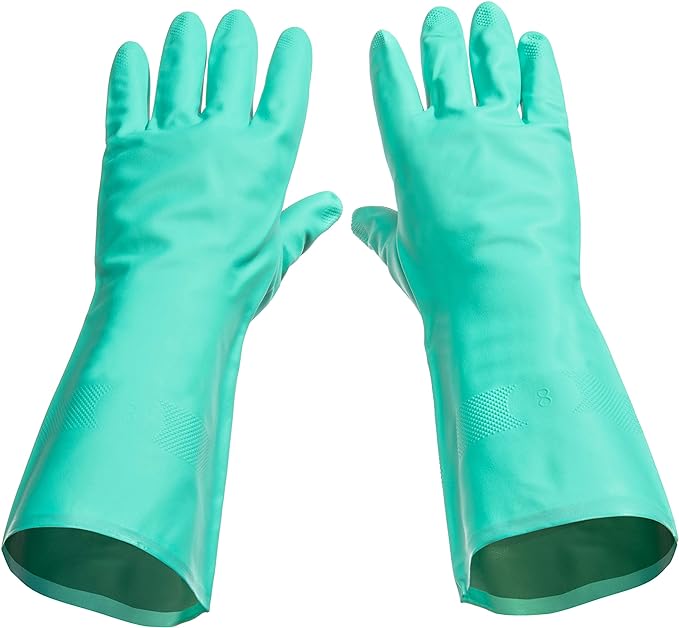 TUSKO PRODUCTS Best Nitrile Rubber Cleaning Household Dishwashing Latex Free Vinyl Free Medium (12 Pairs)