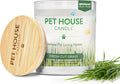 Pet House Candles 9 oz Fresh Cut Grass Scented Candle Clean Burning Long Lasting Plant-Based Pet Friendly Candle 60 Hour Burn Time