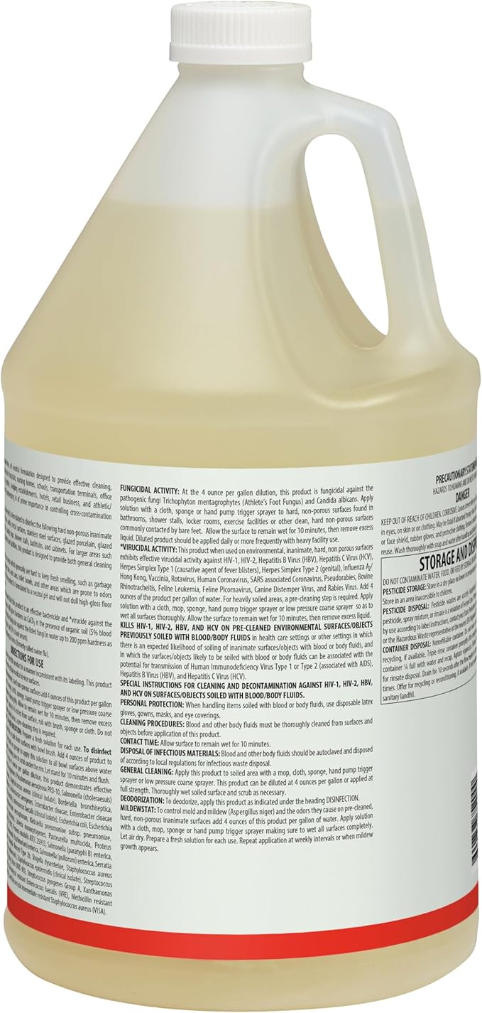 Zep DZ-7 Neutral Disinfectant Cleaner - 1 Gallon (Case of 4) 752023