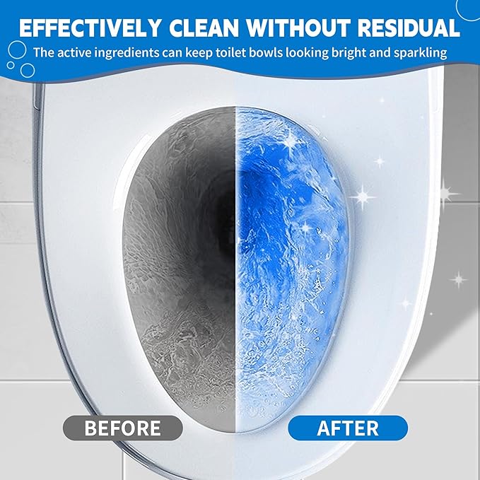 Toilet Bowl Cleaner Tablets Automatic Toilet Tank Cleaner for Deodorizing &amp Descaling Long-Lasting with Sustained Release Technology for Bathroom Cleaners Blue &amp White 40 Packs
