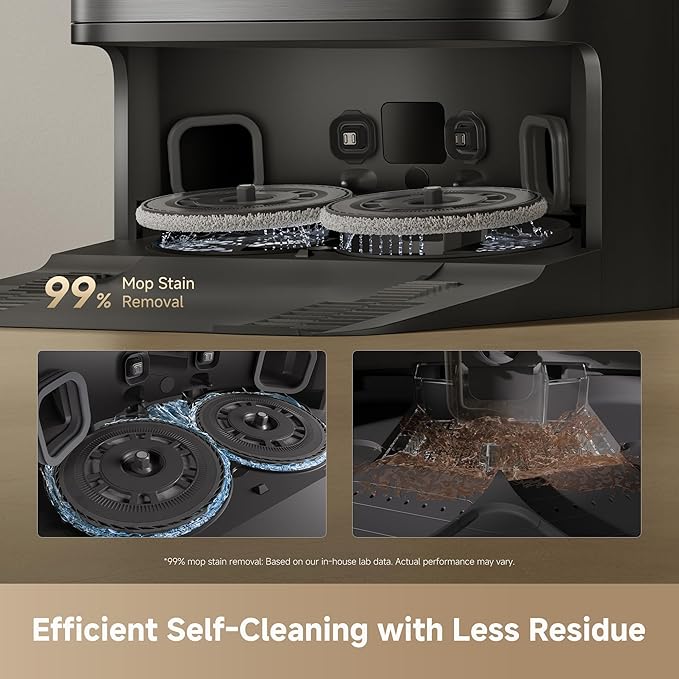 DREAME D30 Ultra Robot Vacuum and Mop 25000Pa Powerful Suction All-in-One Base Station with 100 Days Auto-Empty MopExtend Tech for Edge Cleaning Smart Obstacle Avoidance Black