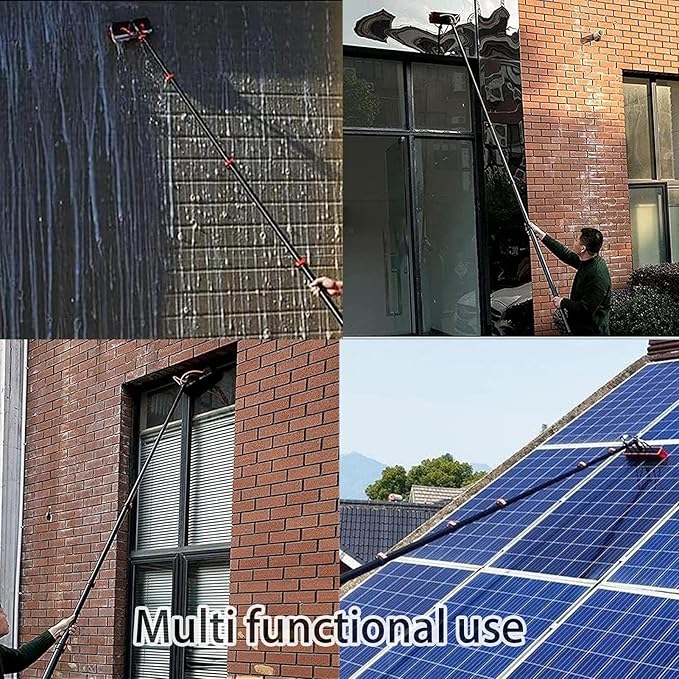 Telescopic Cleaning BrushTelescopic Hydrocleaner3m-12m Water-fed BrushGlass Wall CleaningWindow Cleaning KitCleaning Photovoltaic and Solar Panelswith SqueegeeWashing Trucks(10.8M/36FT)