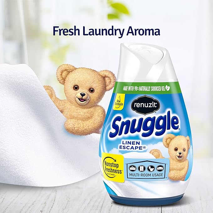 Renuzit Snuggle Solid Gel Air Freshener Linen Escape Scent 7 Oz 12 Count