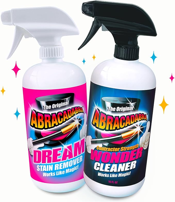 Abracadabra® Duo Contractor Strength Wonder Cleaner- 16oz and Dream Stain Remover- 16oz