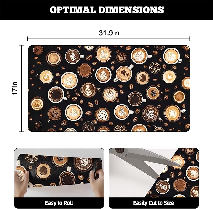 Dish Drying Mat Large Coffee Mat Absorbent Drying Mat for Kitchen Counter Coffee Bar Accessories 32x 17 (5 32Lx17W)