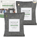 Moso Natural Air Purifying Bag 200g (2 Pack) HGTV Editor's Pick | Premium Bamboo Charcoal Odor Absorber for Home &amp Car | Closet Odor Eliminator &amp Car Air Freshener | Long Lasting Charcoal Bags