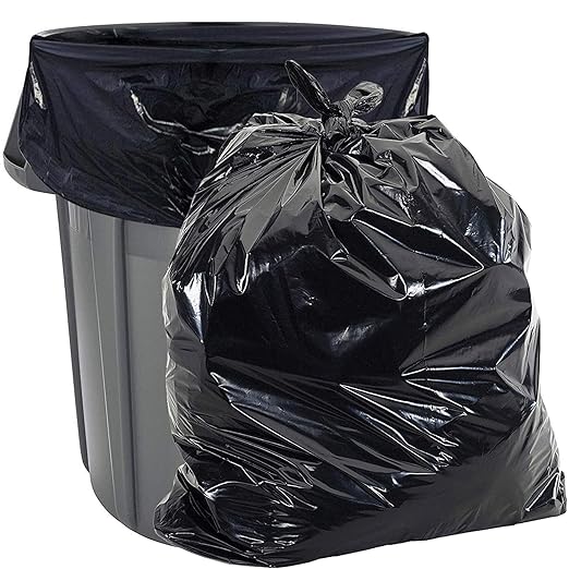 Aluf Plastics 45 Gallon 1.5 MIL Black Heavy Duty Garbage Bags - 40 inch x 46 inch - For Contractor Outdoor Construction &amp Storage 100 Count (Pack of 1)