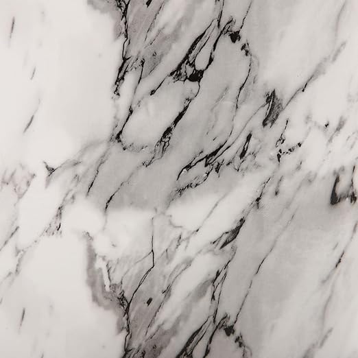 Marble Pattern Wastebasket Trash Can 225X260Mm Double-Layer Plastic PU Coating Office and Home Bathroom Living Room Waste Bin