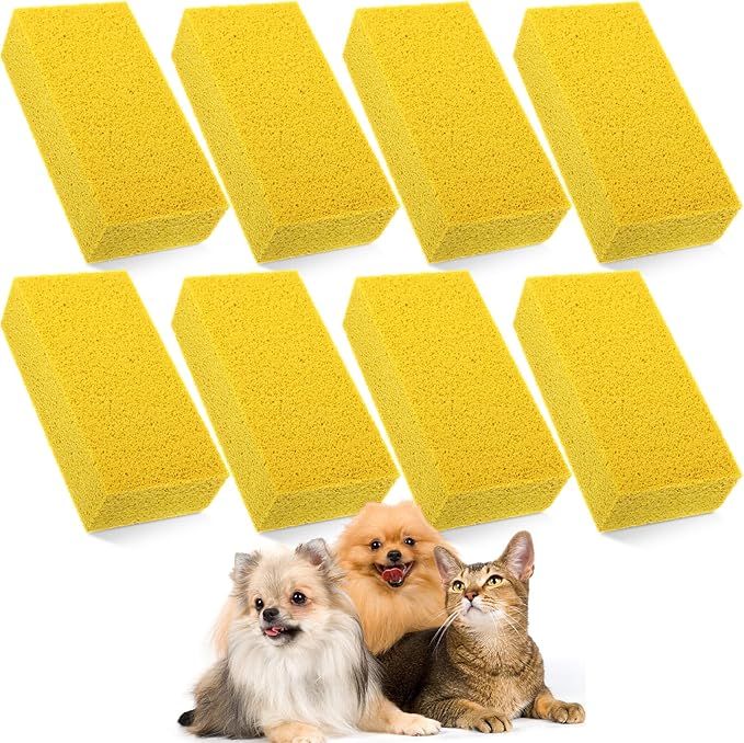 8 Pack Pet Hair Lifter Remover Sponge Cat and Dog and Other Pet Hair from Furniture Carpet Bedding and Clothing Removal Tool 5.91 x 2.76 x 1.57 Inches