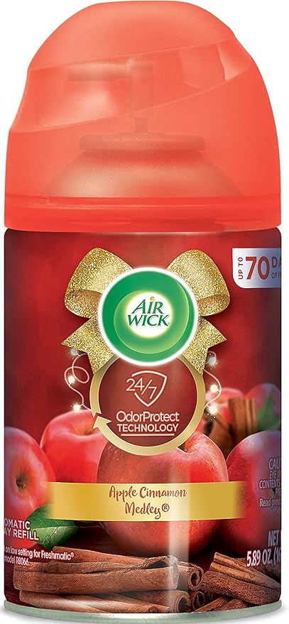 Air Wick Automatic Air Freshener Spray Refill 1ct Apple Cinnamon Odor Neutralization Essential Oils