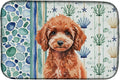 Caroline's Treasures Miniature Red Poodle Coastal Sea Glass Dish Drying Mat Absorbent Dish Drying Mat Pad for Kitchen Counter Dish Drainer Mat for Countertop 14 x 21 Multicolor