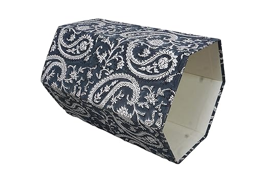 Generic 3.3 Gallon Cotton Hand Block Printed Paper Waste Basket |Small Decorative Trash Can for Housewarming Gifts in Living Room Bedroom Bathroom | Eco-Friendly Plastic-Free (1 DARK BLUE MUKAT)