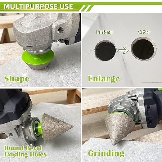Diamond Core Drill Bits Set - Tile Hole Saw Kit (6/6/8/10/20/25/35mm+35B+Hex) 9pcs for Porcelain Ceramic Tile Granite Marble