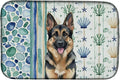 Caroline's Treasures German Shepherd Coastal Sea Glass Dish Drying Mat Absorbent Dish Drying Mat Pad for Kitchen Counter Dish Drainer Mat for Countertop 14 x 21 Multicolor
