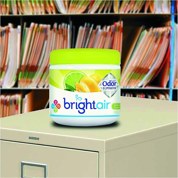 BRIGHT Air 900248 Super Odor Eliminator Zesty Lemon and Lime 14 oz 6/Carton