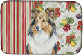 Caroline's Treasures Sable Sheltie Vegetables Dish Drying Mat Absorbent Dish Drying Mat Pad for Kitchen Counter Dish Drainer Mat for Countertop 14 x 21 Multicolor
