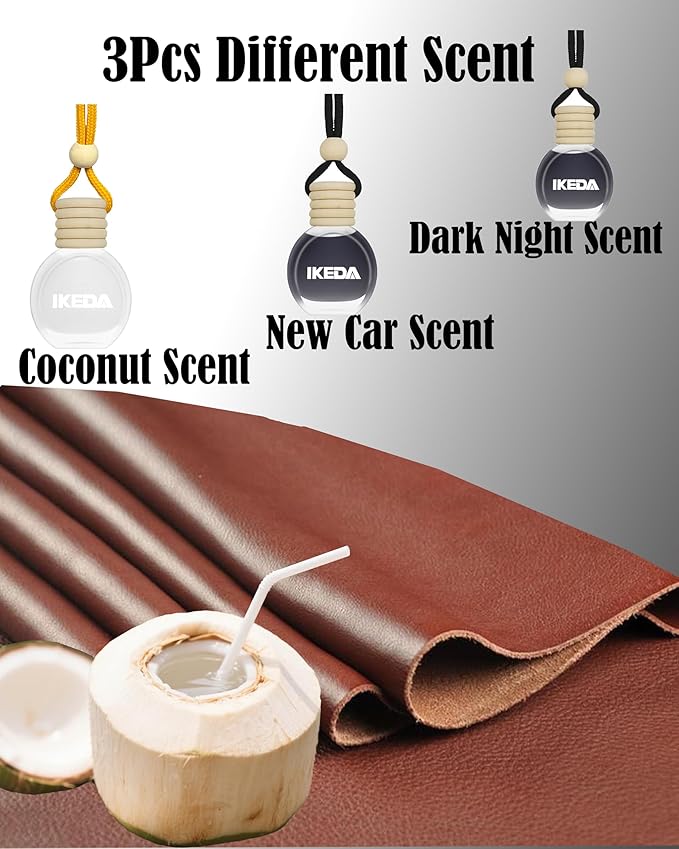 Car Air Freshener3pcs Car Deodorizer Long-Lasting Nature ScentPowered Aroma Automotive Hanging Decor for HomeAutoWomenMen