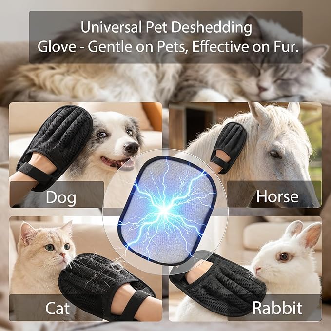 Roller Pet Hair RemoverSelf Cleaning Shedding BrushCat Brush for Shedding Pet Hair Removal Glove for Dogs &amp Cats Gently Remove Fur from Furniture Laundry Carpet &amp Car Seats3 Piece Set (