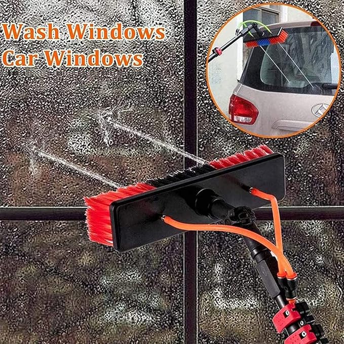 NYMFEA 12ft-36ft Window Cleaning Pole/Water Fed Telescopic Brush/Extendable Cleaner Conservatory Roof Glass Wall Photovoltaic Panel Cleaning Solar Panel3.6M/12FT