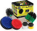 Variety Multi-Pack Drill Brush Attachments for Cleaning Car Truck Carpet Boat Bathroom Kitchen Grill Griddle - Drill Brush for Car Detailing Kit - Grill Cleaning Kit - Grilling Accessories