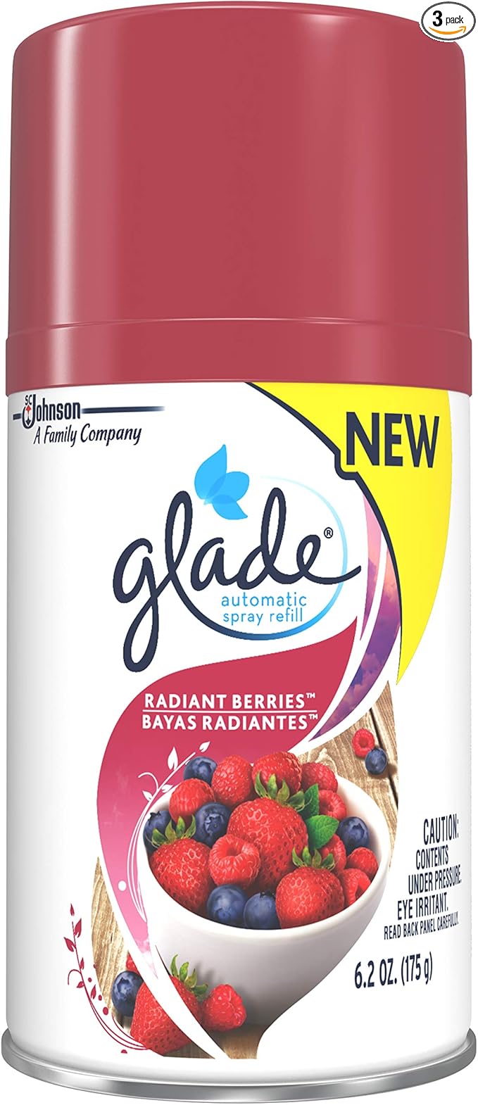 Glade Automatic Spray Air Freshener Refill Radiant Berries - 3 Pack