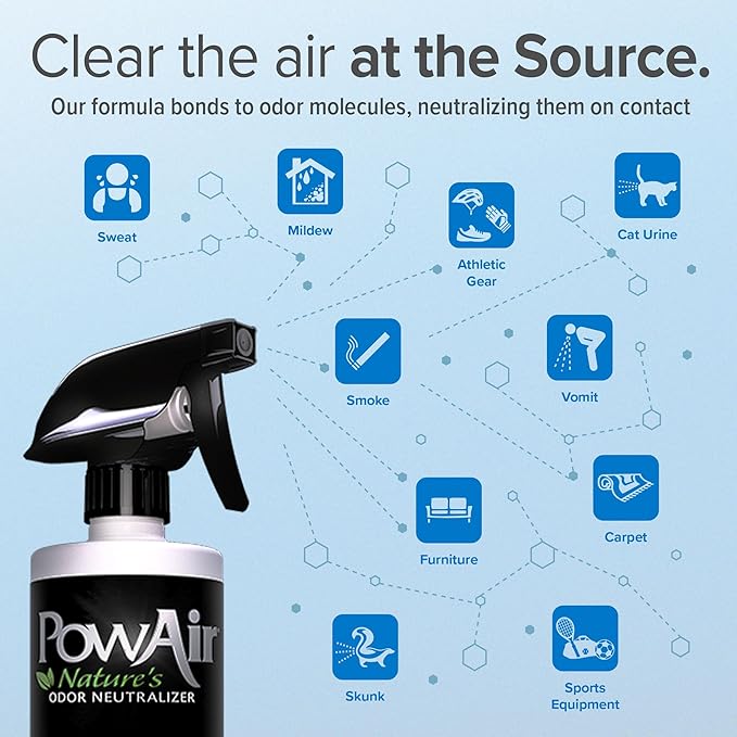 PowAir Tropical Breeze Odor Neutralizer Penetrator Spray 16oz