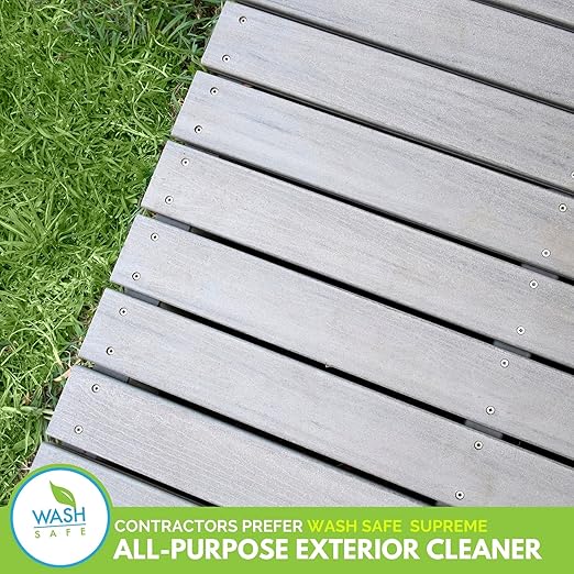 Wash Safe™ SPRAY &amp CLEAN Commercial-Strength Composite Deck Cleaner | Remove Black Stains | Cleans Up to 1500 sq. ft. | Deep Set Cleaning 1 Gal.